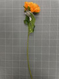 Dirbtinė gėlės šaka, ilgis 50cm (oranžinė)