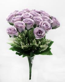 18 rožių puokštė 37cm (violetinė)