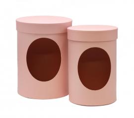 Cilindrinės dėžutės 2 dalių su skylėmis (rožinė)
